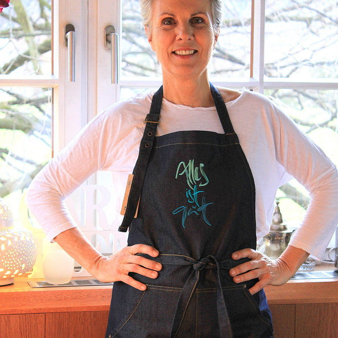 Denim-Schürze "Alles ist gut"