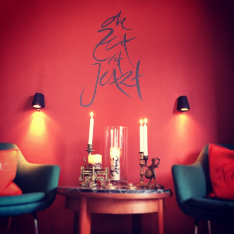 Wandtattoo "die Zeit ist Jetzt" - Graphit