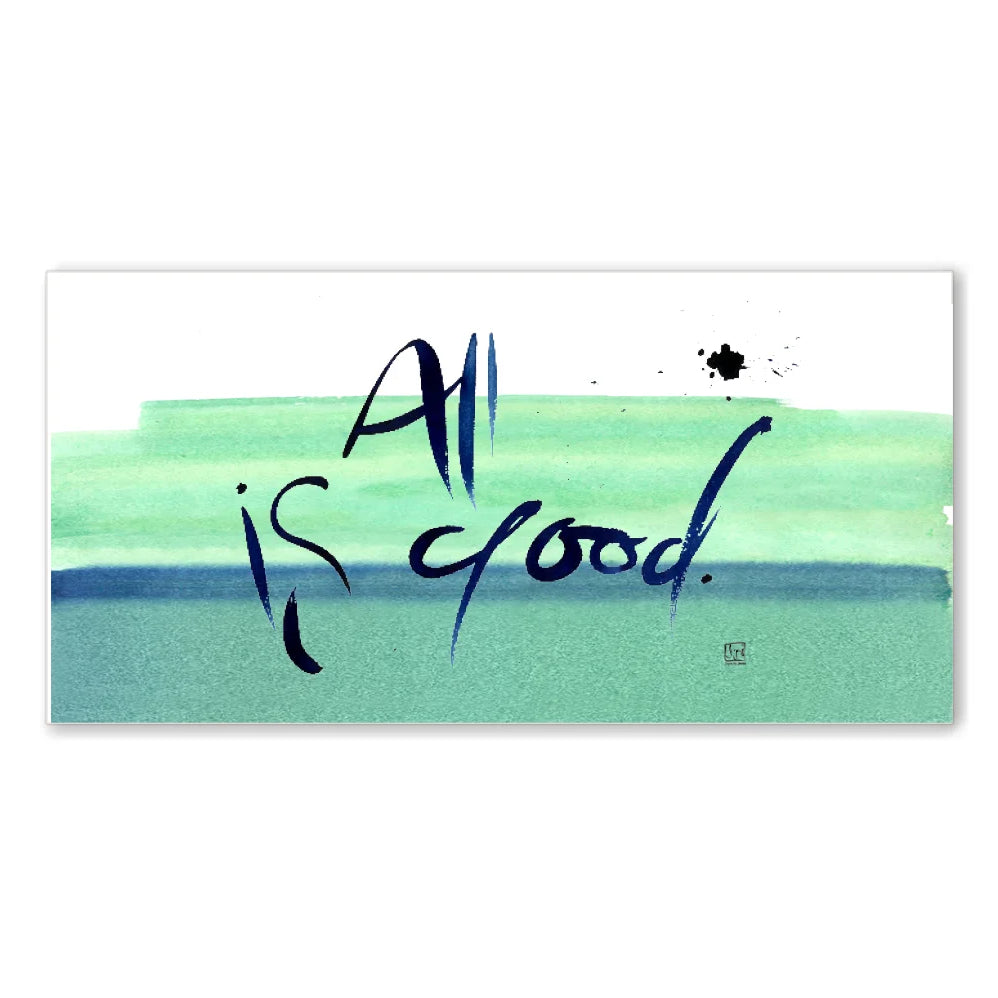 All is good Leinwandbild – Hochwertige englische Wanddeko, spirituelle Kunst online kaufen | SignShop Tirol