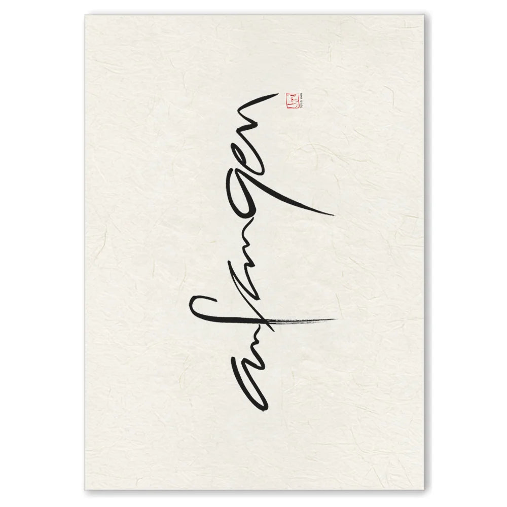 Inspirierende Leinwand „Anfangen“ – Sign by Jwala® Original, Limited Edition, hochwertige Kunst aus Tirol, Start in Neues