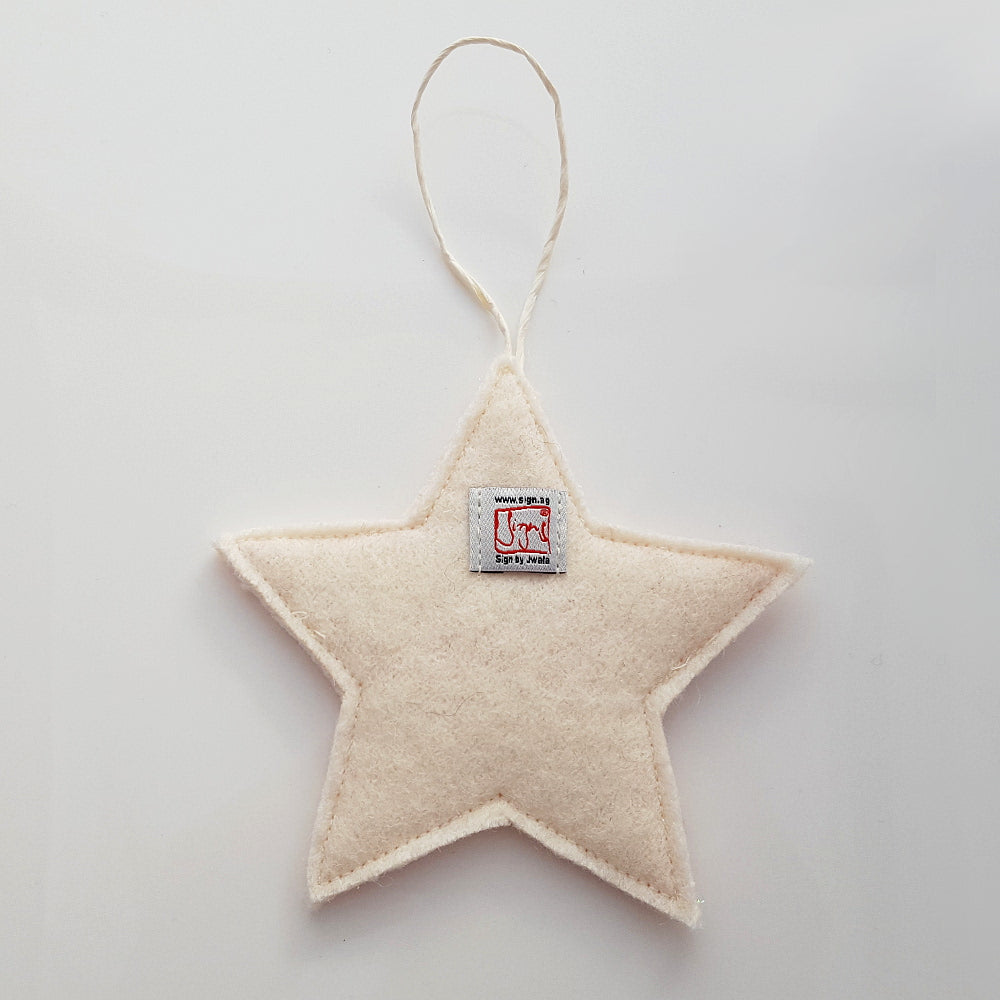 Anhänger Stern "Freude" Hellrosa