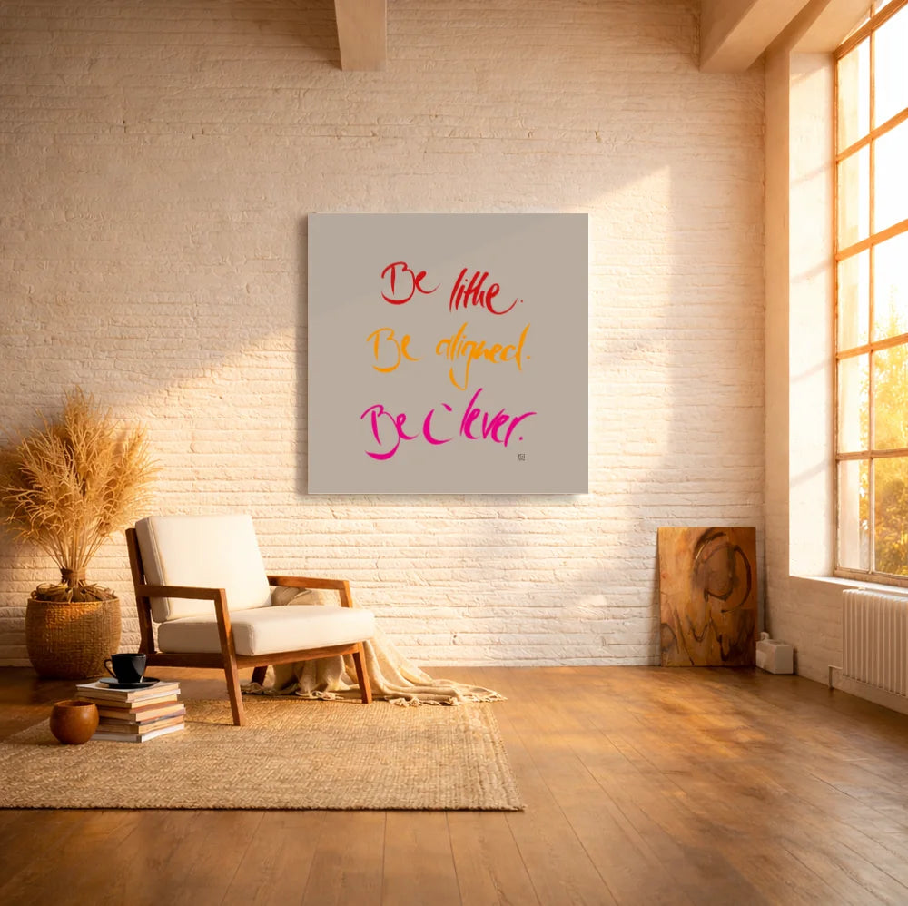 Be lithe. Be aligned. Be clever. Leinwand – Exklusive englische Wandbilder mit inspirierender Botschaft online kaufen | SignShop Tirol