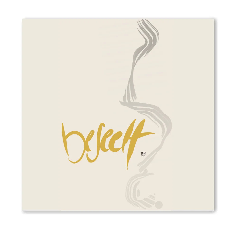 Premium Wandbild „beseelt“ für Paare – Sign by Jwala® Originaldruck, hochwertige Leinwand mit WIR Karte, spirituelle Kunst, Unikat, exklusives Wohnaccessoire für emotionale Tiefe