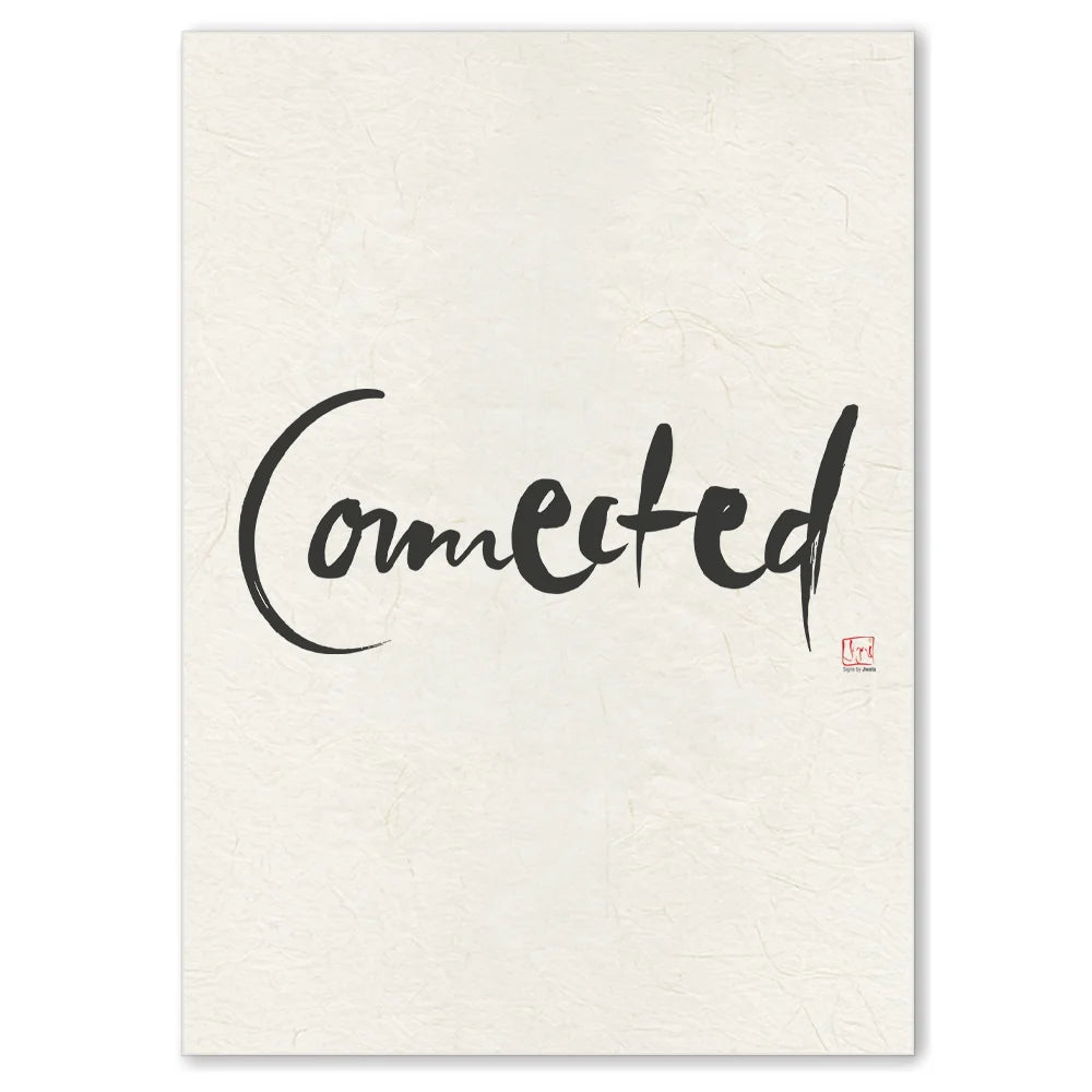 Premium Wandbild „Connected“ – Sign by Jwala® Originaldruck, hochwertige Leinwand, spirituelle Kunst, Unikat aus Tirol, exklusives Wohnaccessoire