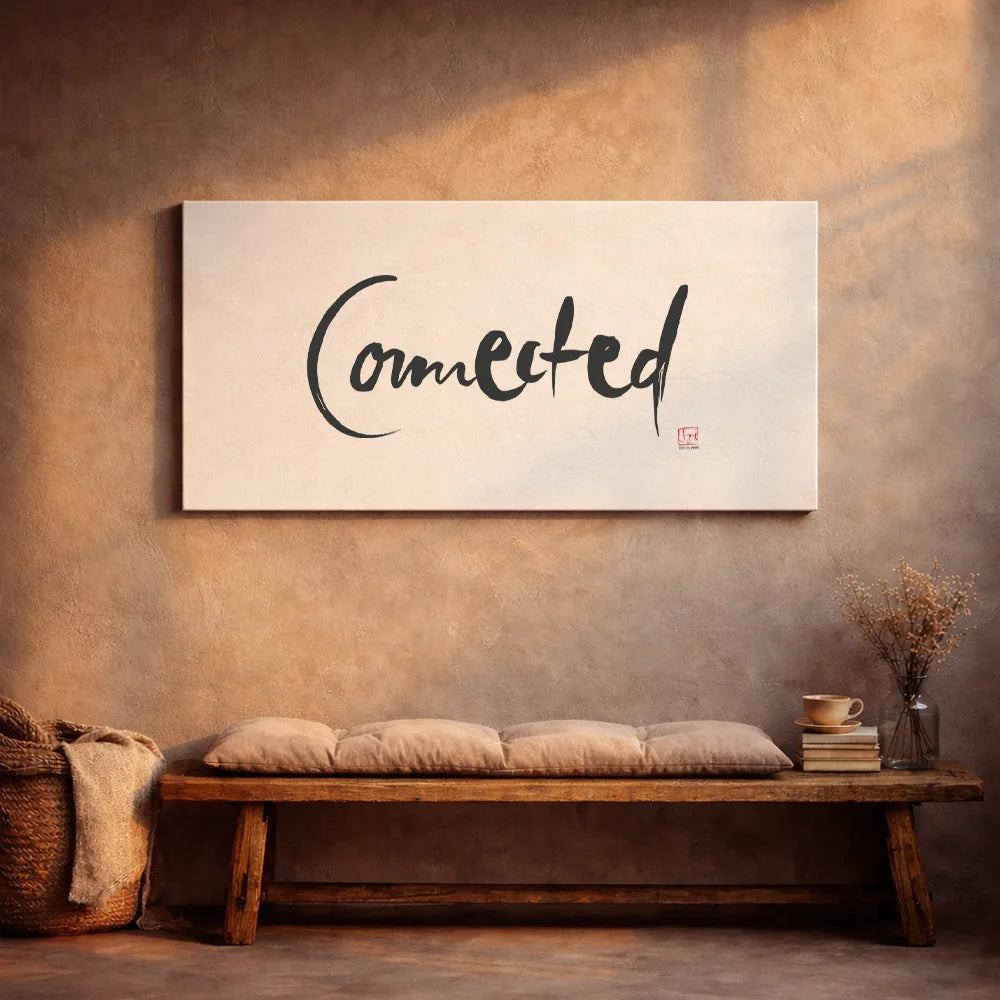 Originaldruck Leinwand „Connected“ – SignShop.Tirol, einzigartige Wandkunst, handgemacht, wertvolles Geschenk für Zusammenhalt und Harmonie
