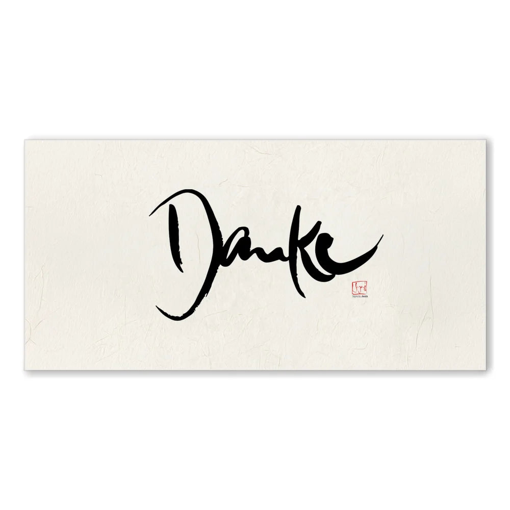 Edle Leinwand „Danke“ – Originaldruck von Sign by Jwala®, limitiertes Unikat aus Tirol, handgefertigte spirituelle Wandkunst als exklusives Geschenk