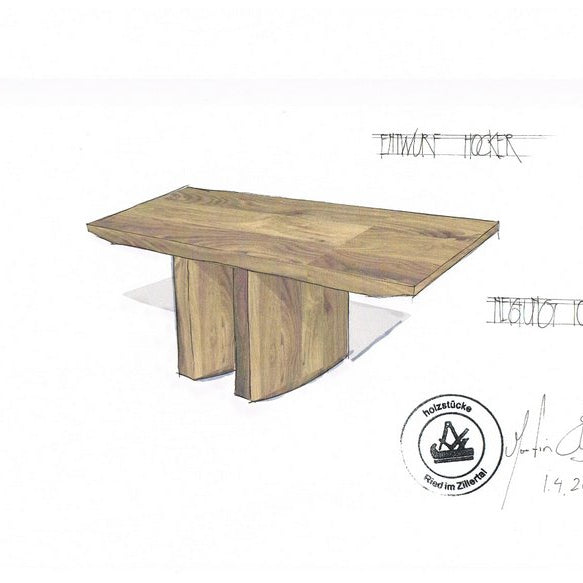 Zirbenholz-MeditationsHocker "connected"