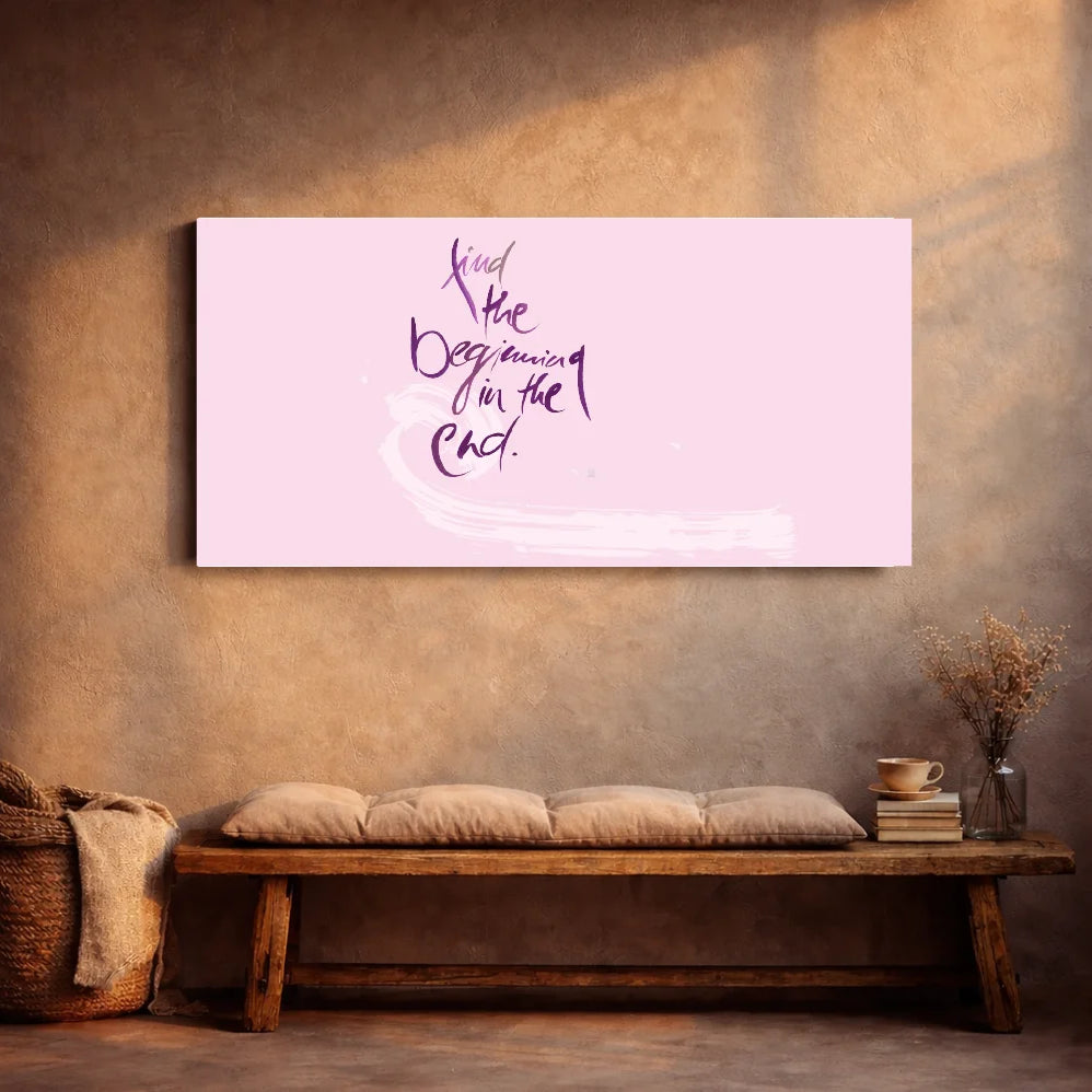 Leinwand Find the beginning in the end – Englisches Wandbild mit spiritueller Bedeutung für Paare | SignShop Tirol