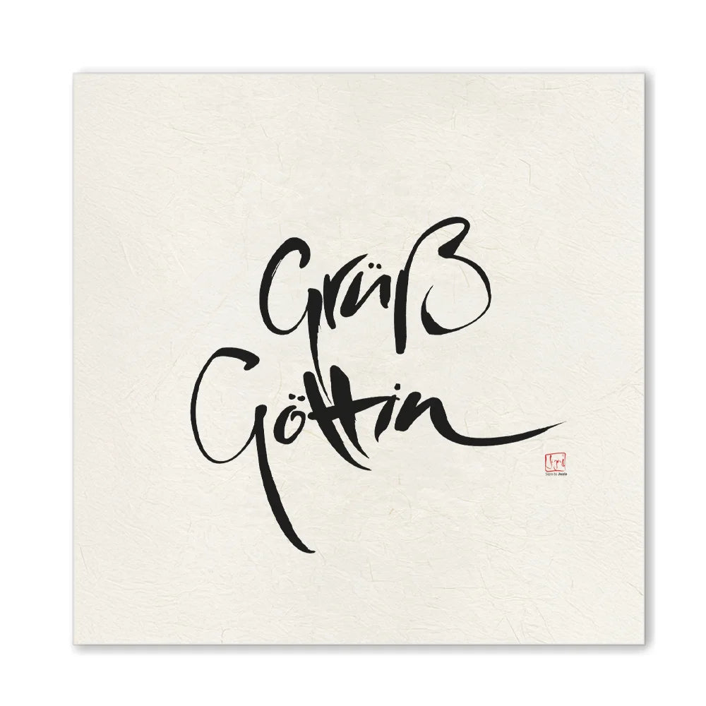 Inspirierendes Leinwandbild „Grüß Göttin“ – Sign by Jwala® Original, Limited Edition, hochwertige Kunst aus Tirol, spirituelle Energie für dein Zuhause