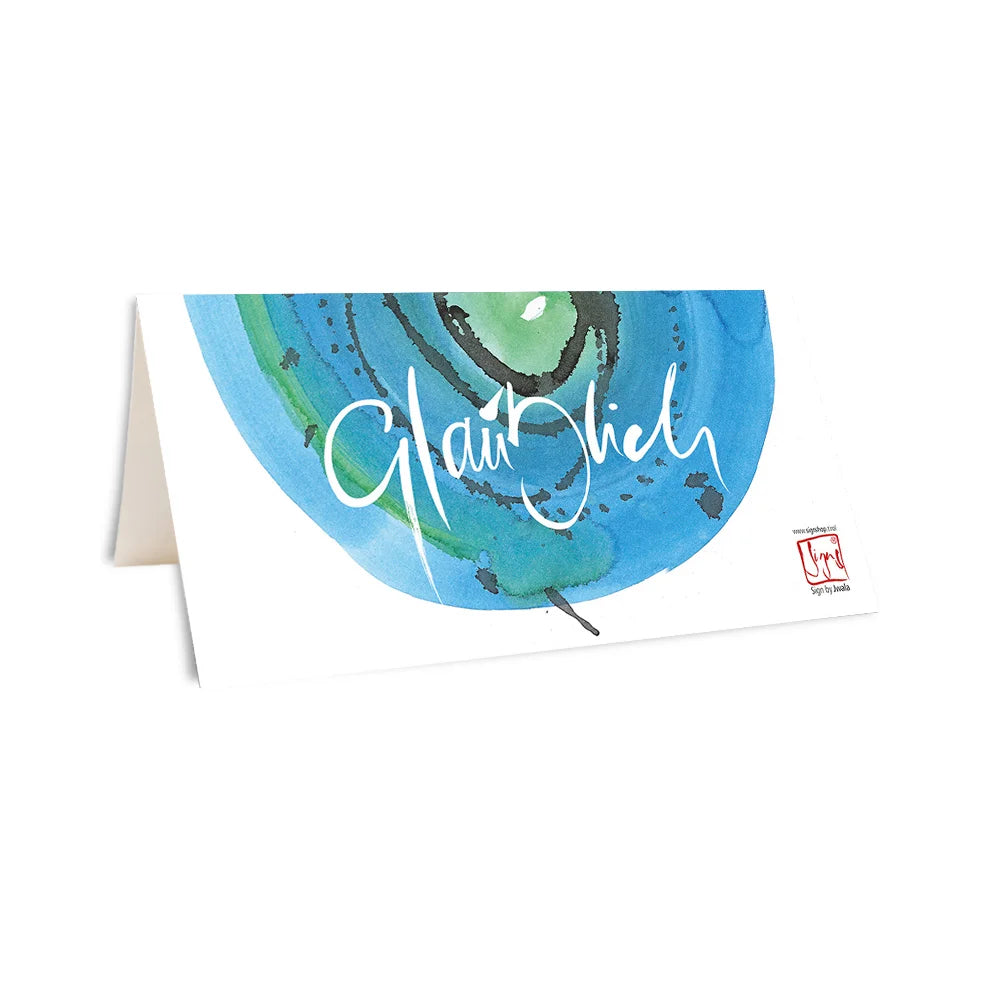 Exklusive, handgemachte Klappkarte „Glaublich“ personalisiert kaufen – Luxus Grußkarte mit individueller Widmung und hochwertigem Design online im SignShop Tirol bestellen – Premium, einzigartige Karte als besondere Geschenkidee für anspruchsvolle Menschen