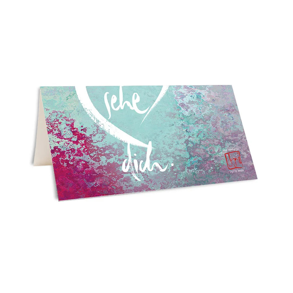 Handgemachte Klappkarte „Ich sehe dich“ personalisiert kaufen – Einzigartige, individuelle Grußkarte online im SignShop Tirol bestellen – Besondere Karte mit persönlicher Botschaft, liebevoll gestaltet für besondere Anlässe