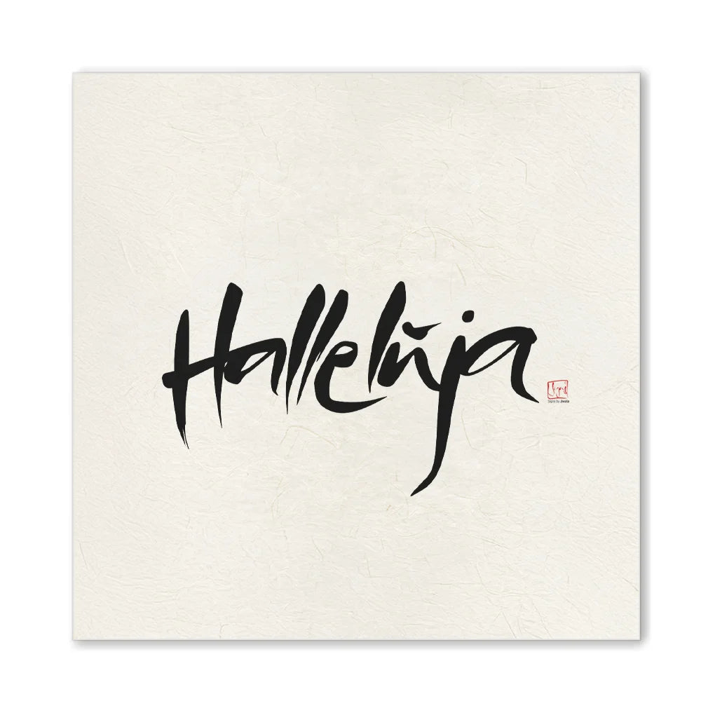 Inspirierendes Leinwandbild „Halleluja“ – Sign by Jwala® Original, Limited Edition, hochwertige Kunst aus Tirol, spirituelle Energie für dein Zuhause
