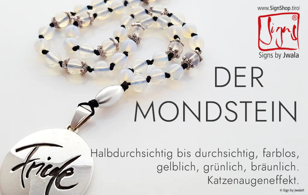 DER MONDSTEIN - Halb- bis durchsichtig, farblos, gelblich, grünlich oder bräunlich, mit faszinierendem Katzenaugeneffekt.