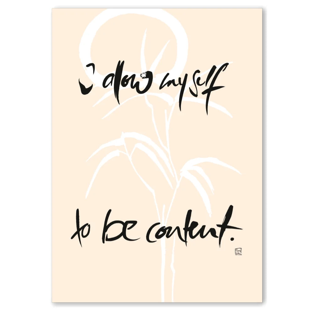 I allow myself to be content Leinwandbild – Hochwertige englische Wanddeko, spirituelle Kunst online kaufen | SignShop Tirol