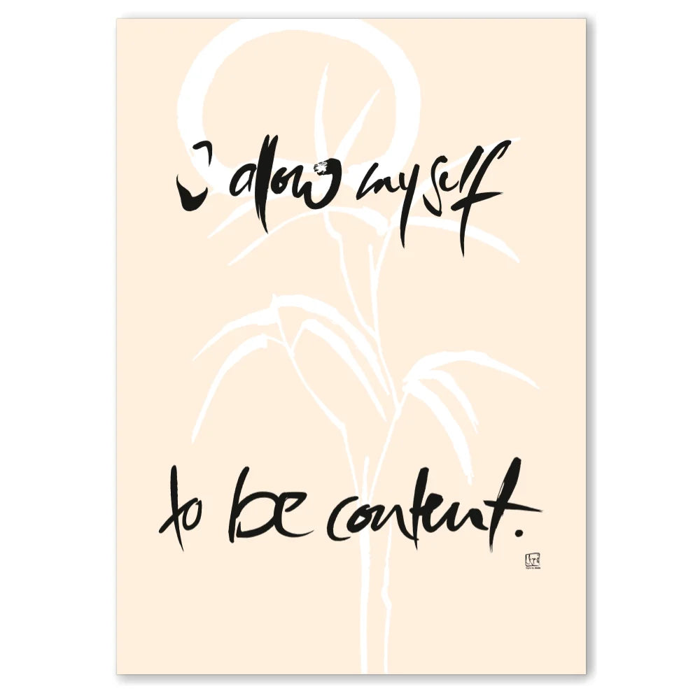 I allow myself to be content Leinwandbild – Hochwertige englische Wanddeko, spirituelle Kunst online kaufen | SignShop Tirol