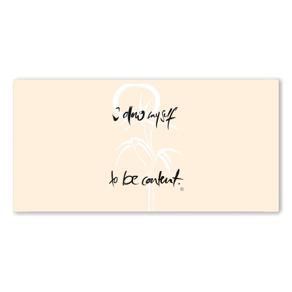 I allow myself to be content Wandbild – Limitierte englische Leinwand mit positiver Energie online kaufen | SignShop Tirol