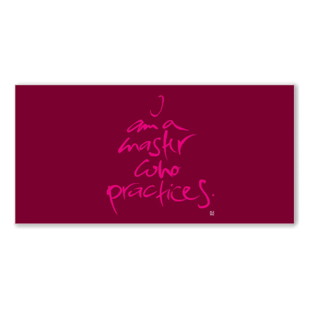 Originaldruck Leinwand „I am a master who practices.“ – SignShop.Tirol, einzigartige Wandkunst mit Fingerzeige Karte, handgemacht, wertvolles Geschenk für Achtsamkeit und Wachstum