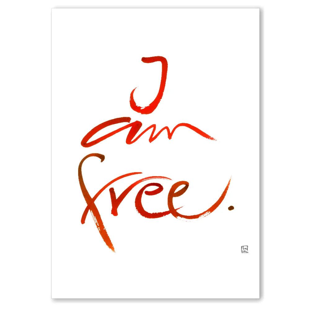 I am free Wandbild – Limitierte englische Leinwand mit positiver Energie online kaufen | SignShop Tirol