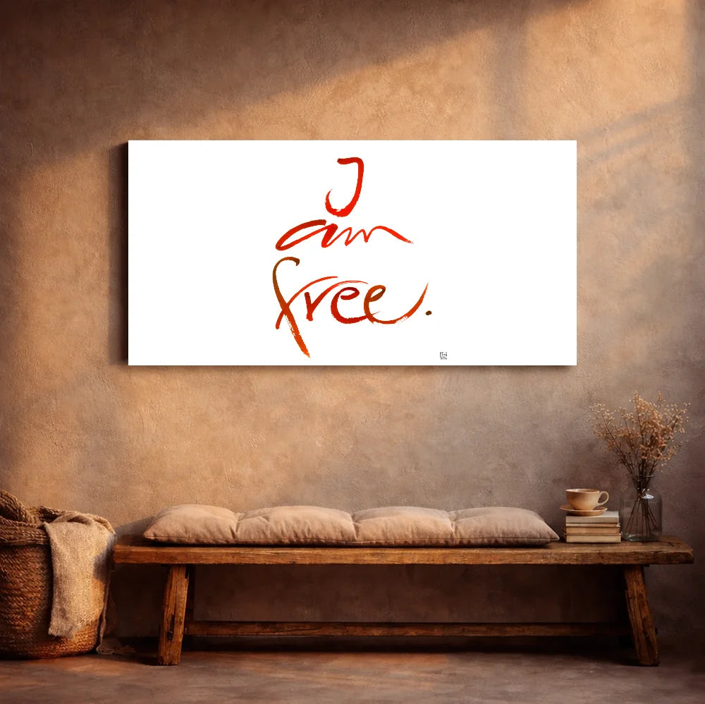 I am free Leinwand – Exklusive englische Wandbilder mit inspirierender Botschaft online kaufen | SignShop Tirol