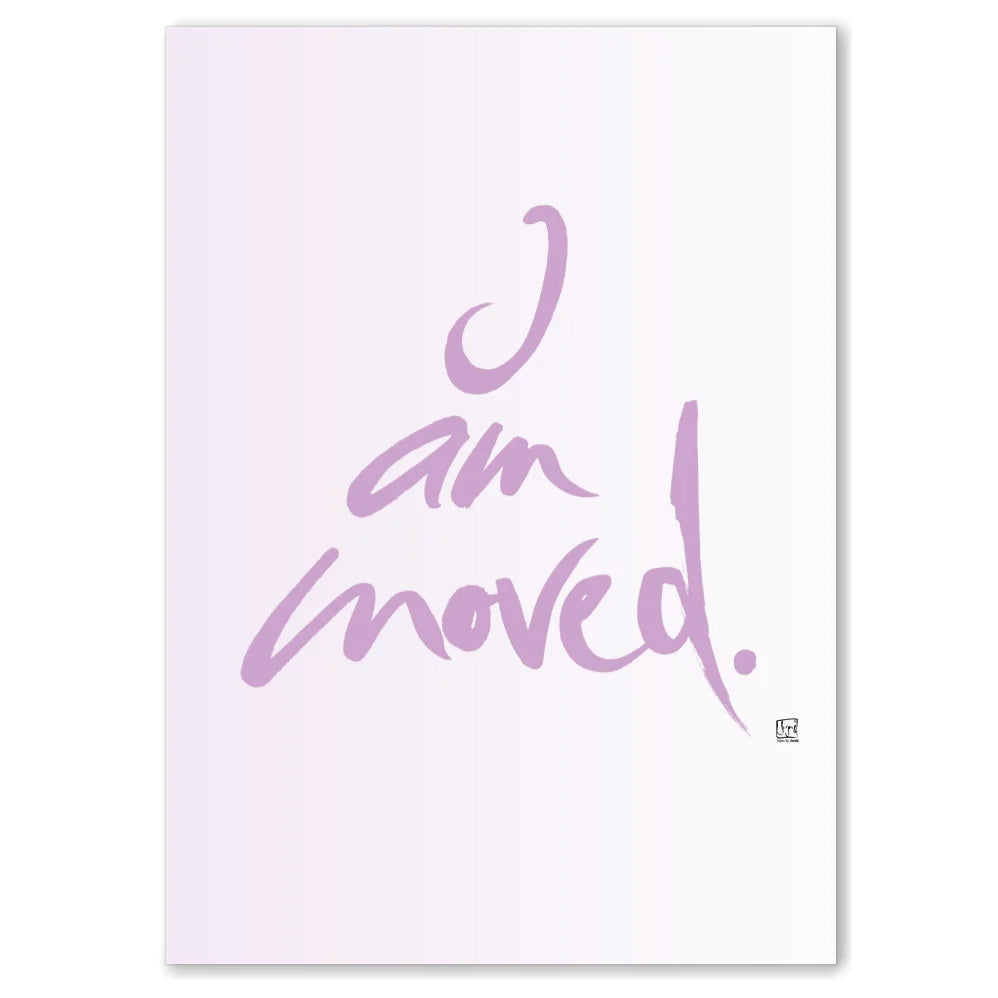 Premium Motivationsbild „I am moved“ – englische Leinwand, hochwertige Wanddekoration, spirituelle Kunst, Unikat, exklusives Wohnaccessoire für mehr Energie und Inspiration