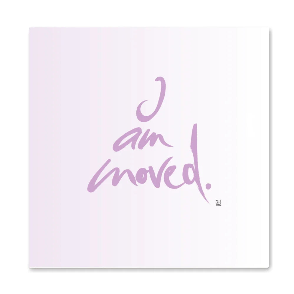 Luxus Leinwanddruck „I am moved“ – englisches Wandbild, Sign by Jwala®, exklusive Deko, liebevoll gefertigt, Einzelstück, Premium-Kunst für Zielstrebigkeit und Selbstvertrauen