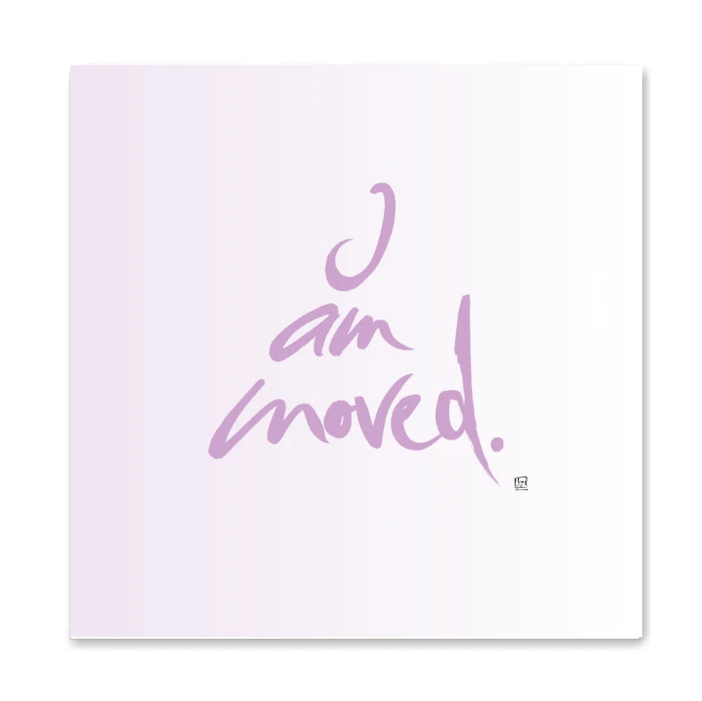Luxus Leinwanddruck „I am moved“ – englisches Wandbild, Sign by Jwala®, exklusive Deko, liebevoll gefertigt, Einzelstück, Premium-Kunst für Zielstrebigkeit und Selbstvertrauen