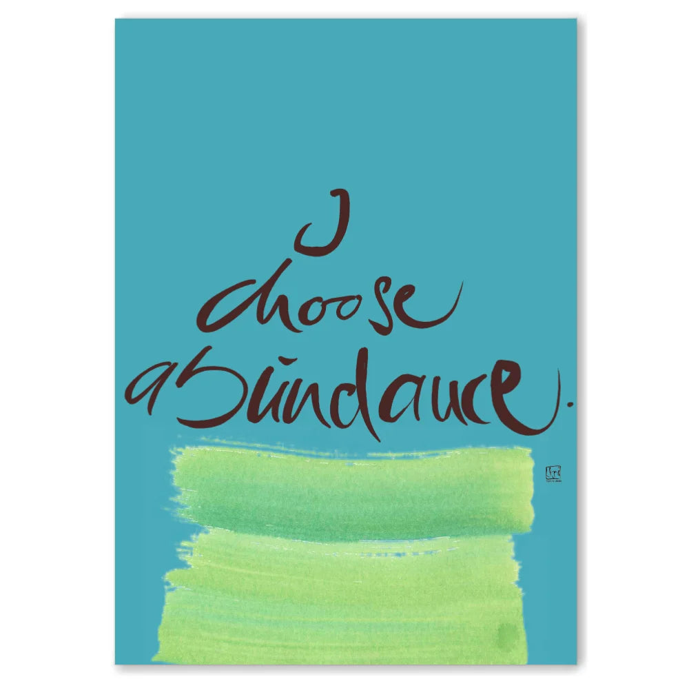 I choose abundance Leinwandbild – Hochwertige englische Wanddeko, spirituelle Kunst online kaufen | SignShop Tirol