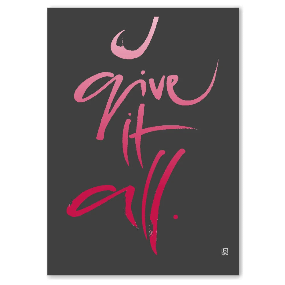 I give it all Leinwandbild – Hochwertige englische Wanddeko, spirituelle Kunst online kaufen | SignShop Tirol