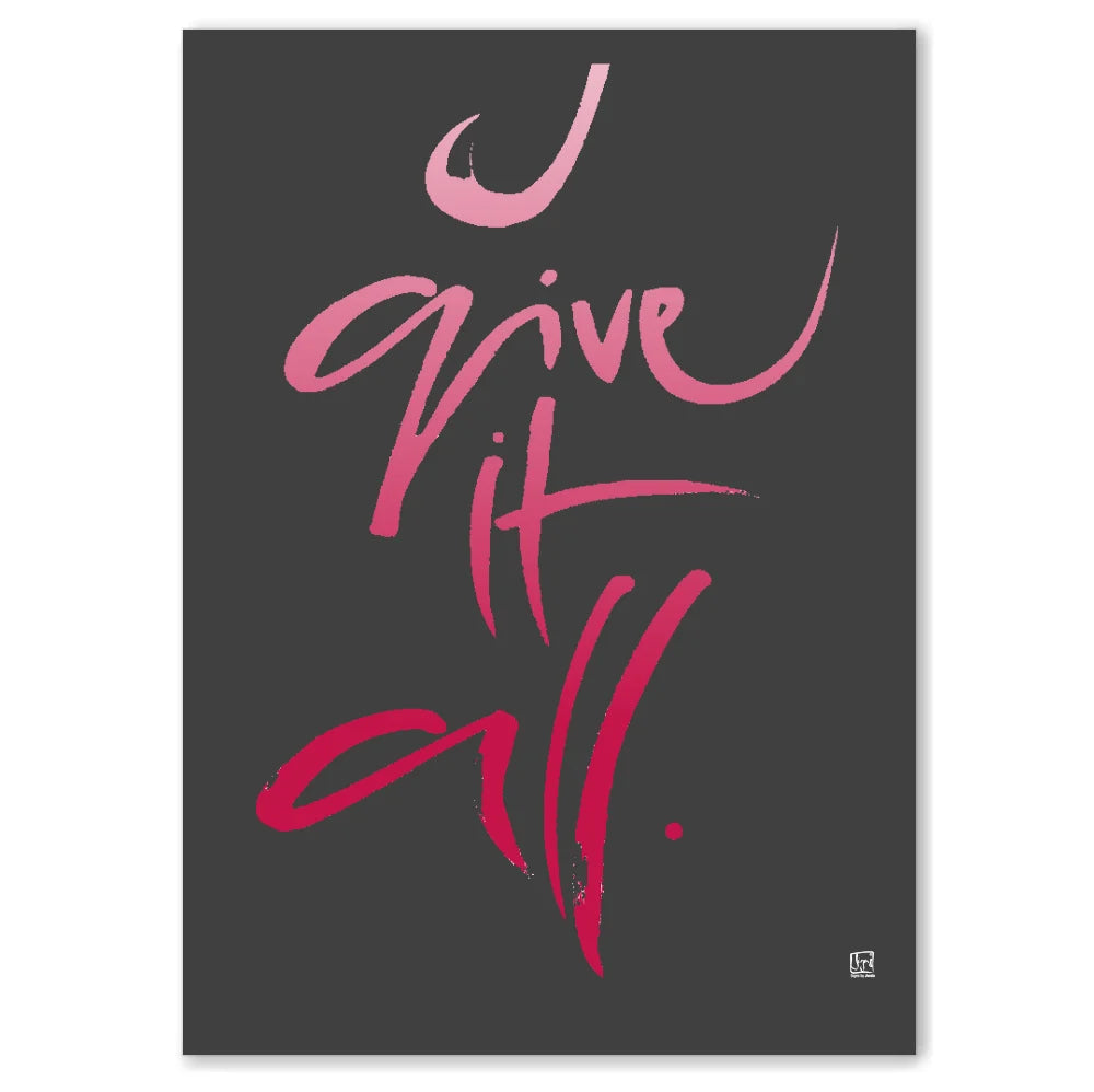 I give it all Leinwandbild – Hochwertige englische Wanddeko, spirituelle Kunst online kaufen | SignShop Tirol