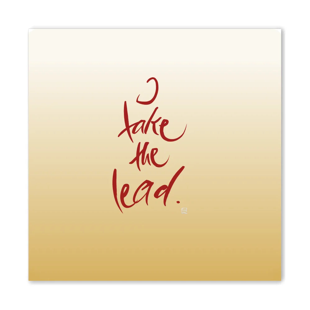 Englische Leinwand I take the lead – Premium Wanddeko mit positiver Message bestellen | SignShop Tirol