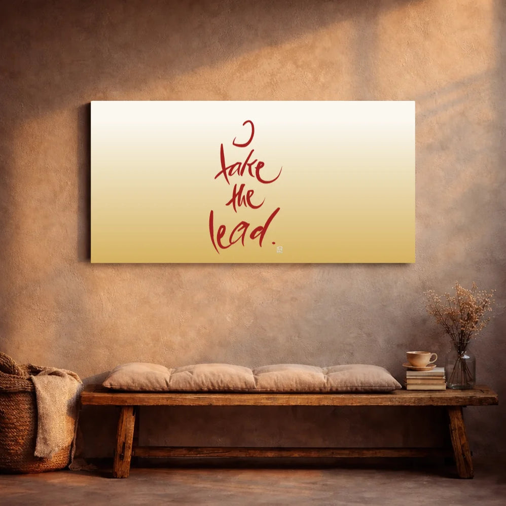 Spirituelle Wandbilder Englisch – Hochwertige Leinwand I take the lead für moderne Wohnräume | SignShop Tirol
