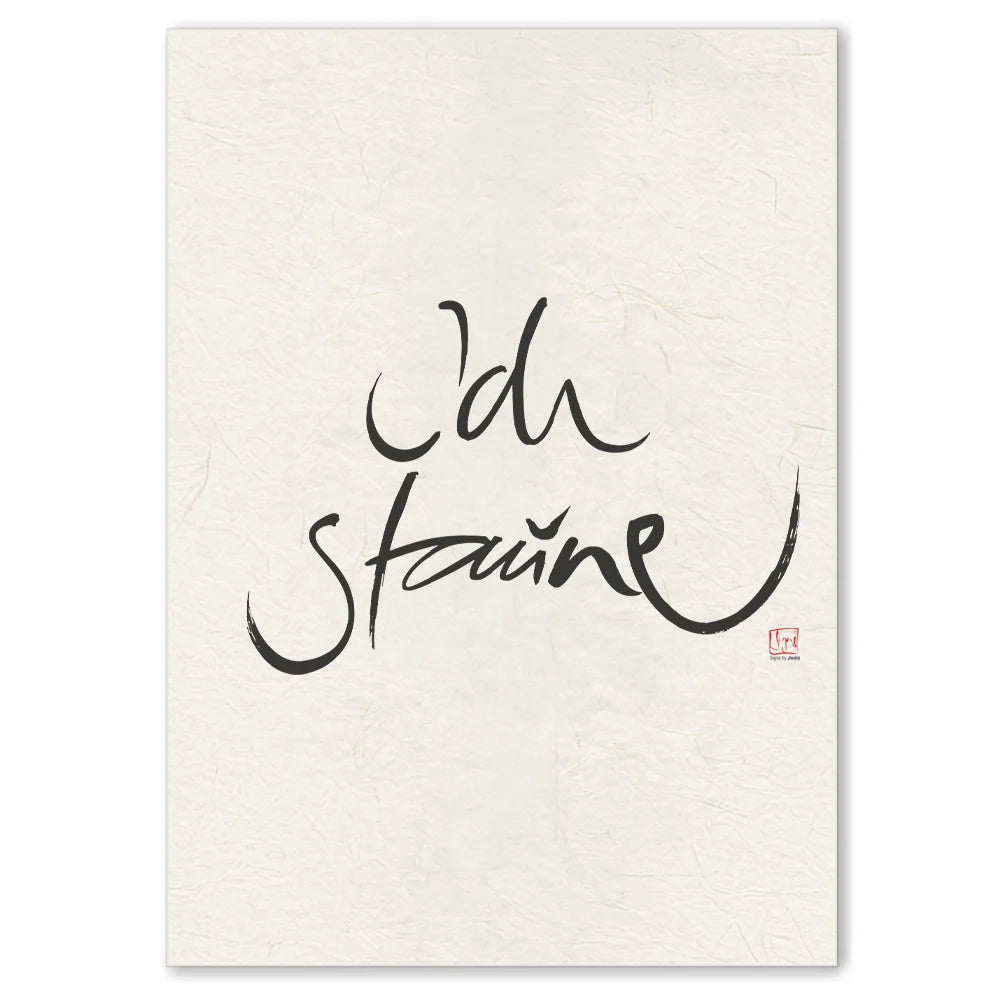 Luxus Leinwanddruck „Ich staune“ – Sign by Jwala®, exklusive Deko, liebevoll gefertigt, Einzelstück aus Tirol, Premium-Kunst für dein Zuhause