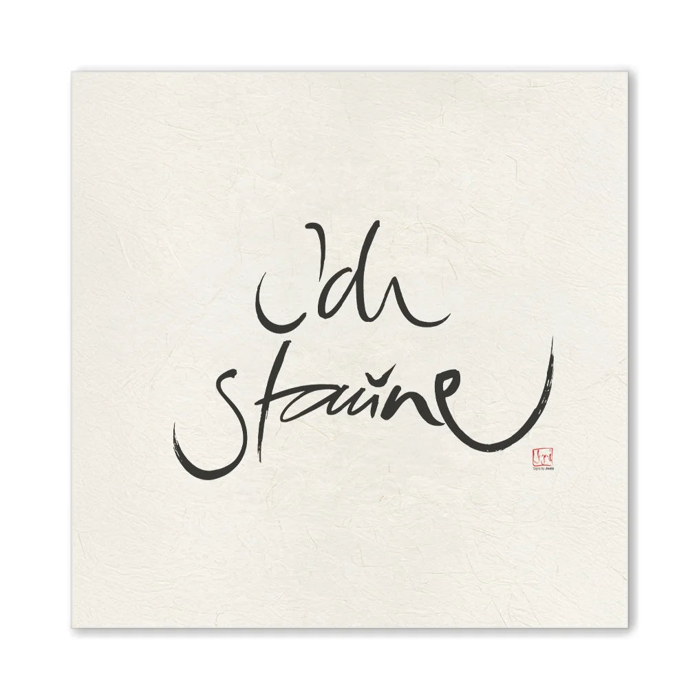 Premium Wandbild „Ich staune“ – Sign by Jwala® Originaldruck, hochwertige Leinwand, spirituelle Kunst, Unikat aus Tirol, exklusives Wohnaccessoire