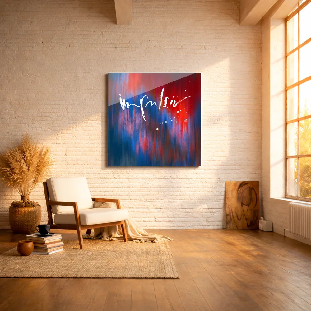Exklusive Leinwand für Paare „impulsiv“ mit WIR Karte – Originaldruck von Sign by Jwala®, handgefertigte Wandkunst aus Tirol, Limited Edition, einzigartiges Geschenk für Beziehung und Leidenschaft