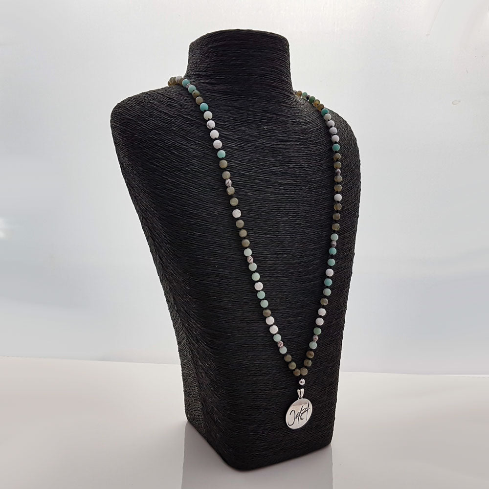 Jetzt-Mala (Howlith Amazonit Labradorit)