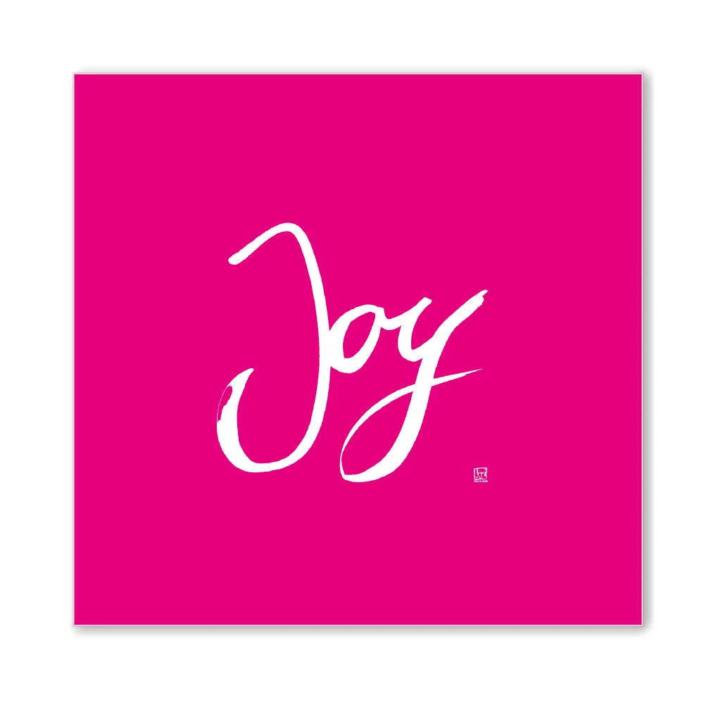 Luxus Leinwanddruck „Joy.“ – Sign by Jwala® mit Fingerzeige Karte, exklusive Deko, liebevoll gefertigt, Einzelstück aus Tirol