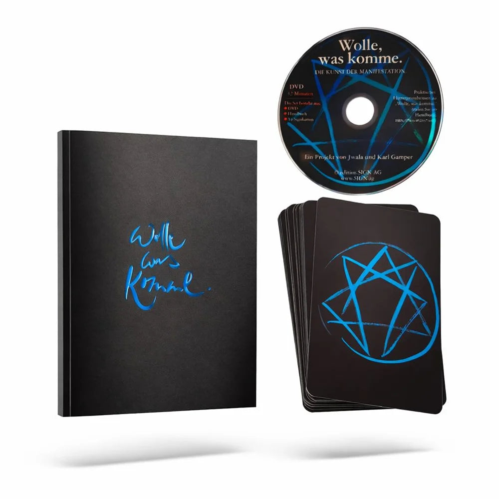 Buch und DVD „Wolle was komme“ – Manifestationstechniken entdecken, exklusiv im SignShop Tirol kaufen