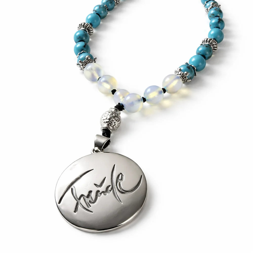 Mala-Kette Mondstein Türkis Freude – Premium Spiritueller Schmuck, sichere Online-Bestellung im SignShop Tirol