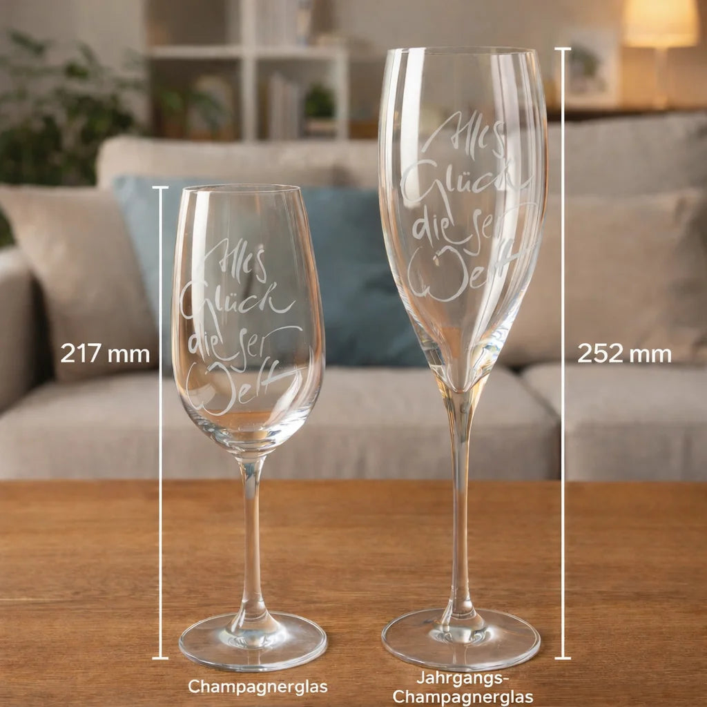 Von Hand veredeltes Kristallglas aus dem SignShop Tirol – ein einzigartiges Geschenk mit Glücksgravur, das lange Freude bereitet