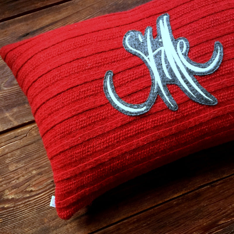 Kissenhülle Wollstrick "Stille"