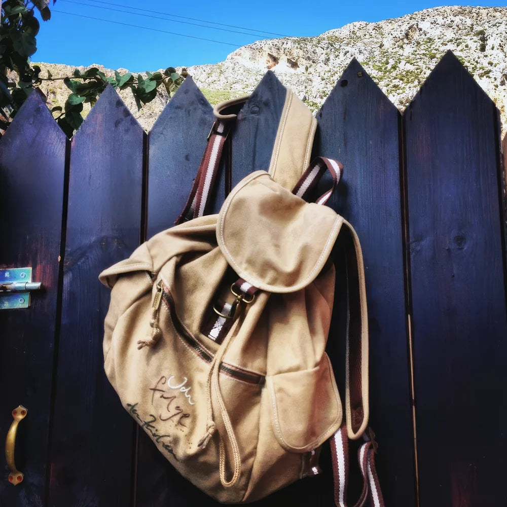 Exklusiver Rucksack „Ich folge den Zeichen“ – handgemachter spiritueller Rucksack, Original von Sign by Jwala®, Limited Edition, einzigartiges Unikat für Alltag und Abenteuer