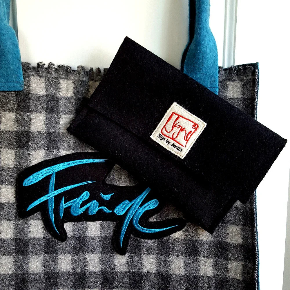 Luxus Shopper „Freude“ Karo Türkis – Sign by Jwala®, exklusive Tasche, liebevoll gefertigt, Premium-Qualität für Reisen, Shopping und stilvolle Auftritte