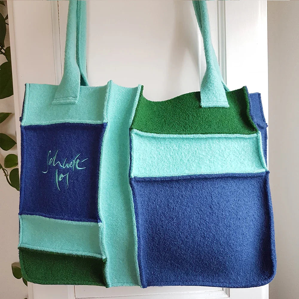 Exklusiver Yoga-Shopper „Schwerelos“ – handgefertigte Tasche, Original von Sign by Jwala®, Limited Edition, stilvolles Unikat für Yoga, Alltag und bewussten Lebensstil
