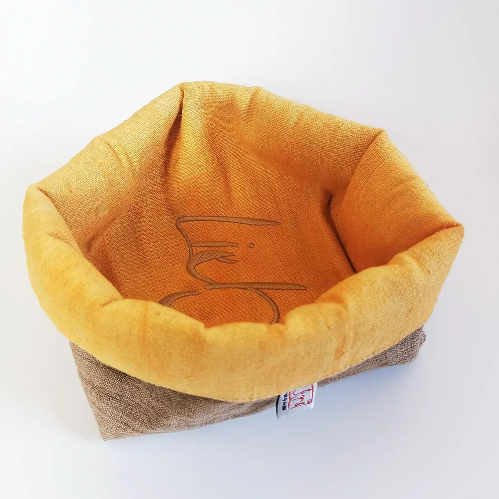 Design Brotkörbchen „Liebe“ Gelb – Sign by Jwala® Original, Limited Edition, hochwertiges Accessoire für stilvolles Wohnen