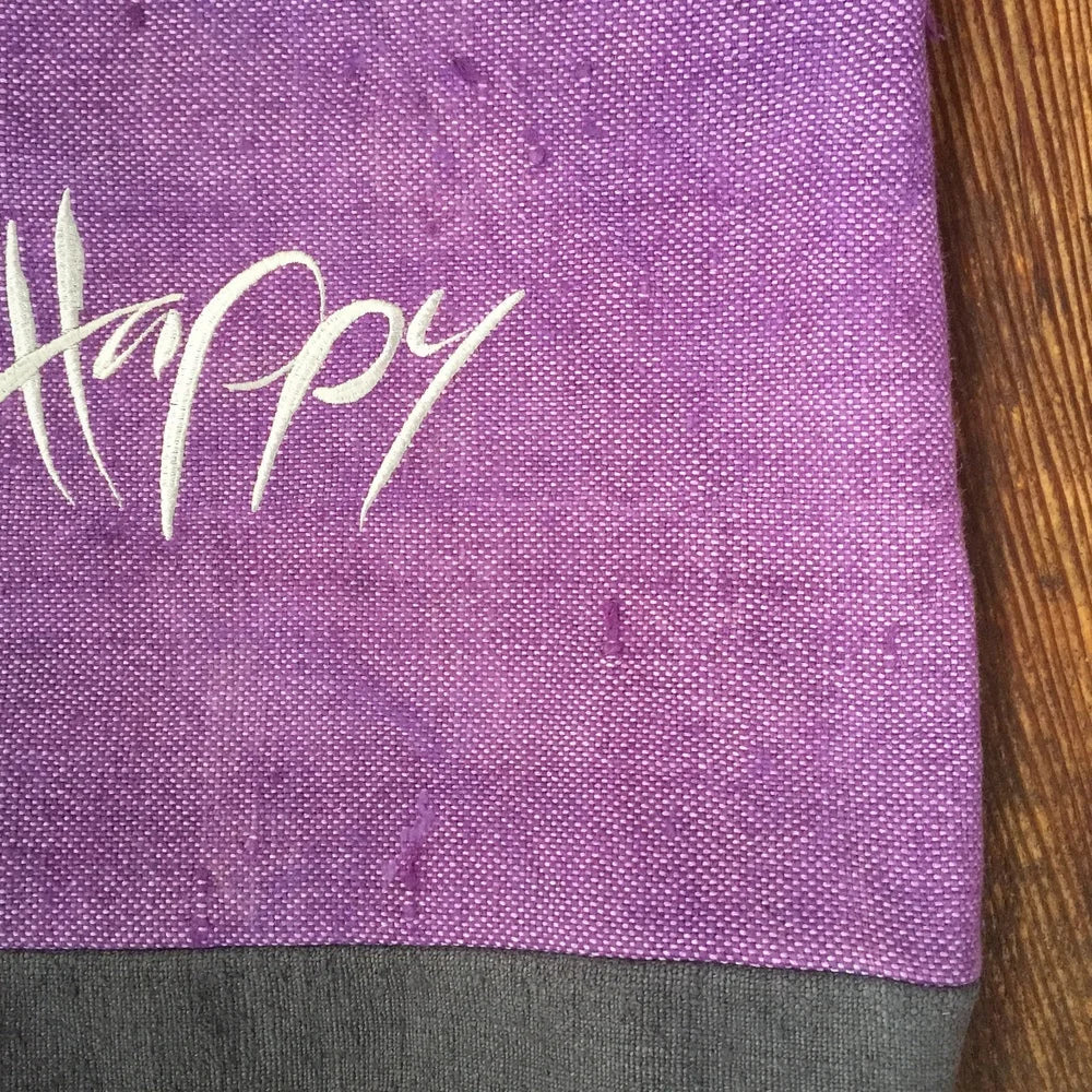 Original Bauernleinen Shopper „Happy“ – SignShop.Tirol, einzigartige Tasche, handgemacht, nachhaltiges Accessoire für Glück, Stil und Shopping