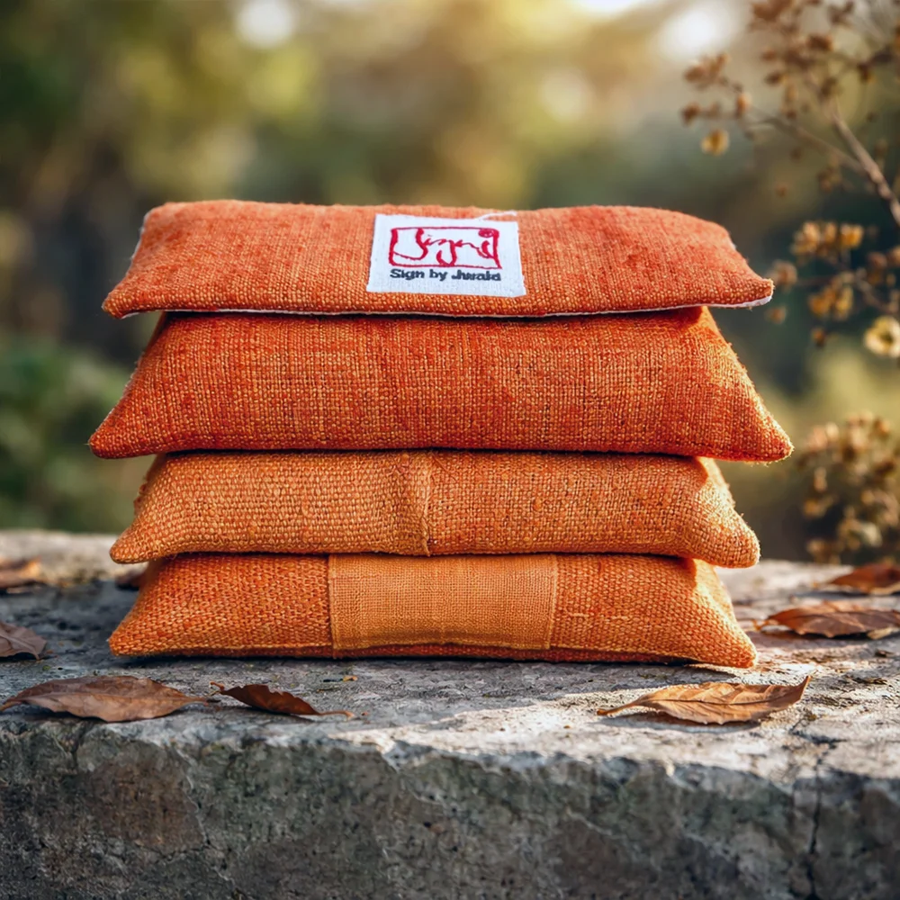 Handgemachtes Karten-Set Fingerzeige Orange – Bauernleinen Edition sicher im SignShop Tirol bestellen