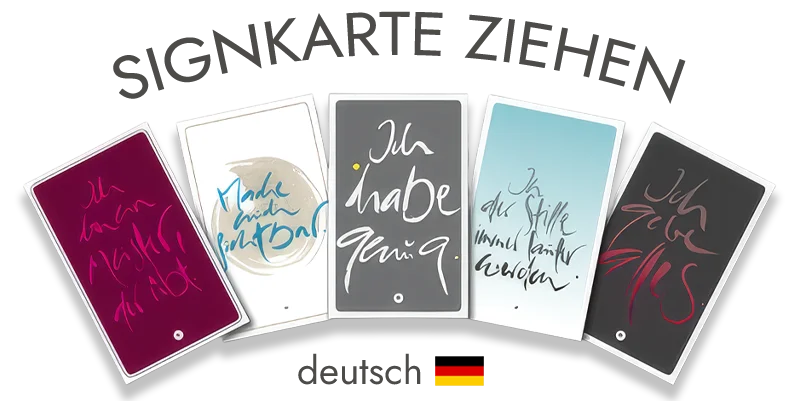 Exklusive SignKarte „Fingerzeige“ – spirituelle Online-Karte kostenlos ziehen, achtsame Inspiration und wertvoller Impuls für deine persönliche Reflexion, hochwertige Originalkarte von Sign by Jwala®
