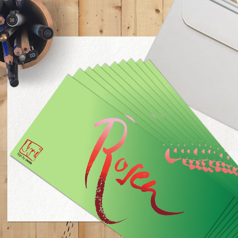 10 Klappkarten "Rosen über Rosen"