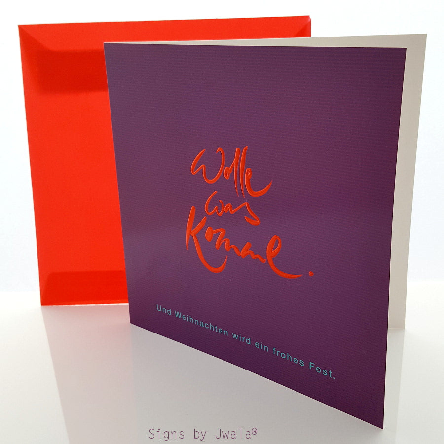 10 Klappkarten "Wolle, was komme"