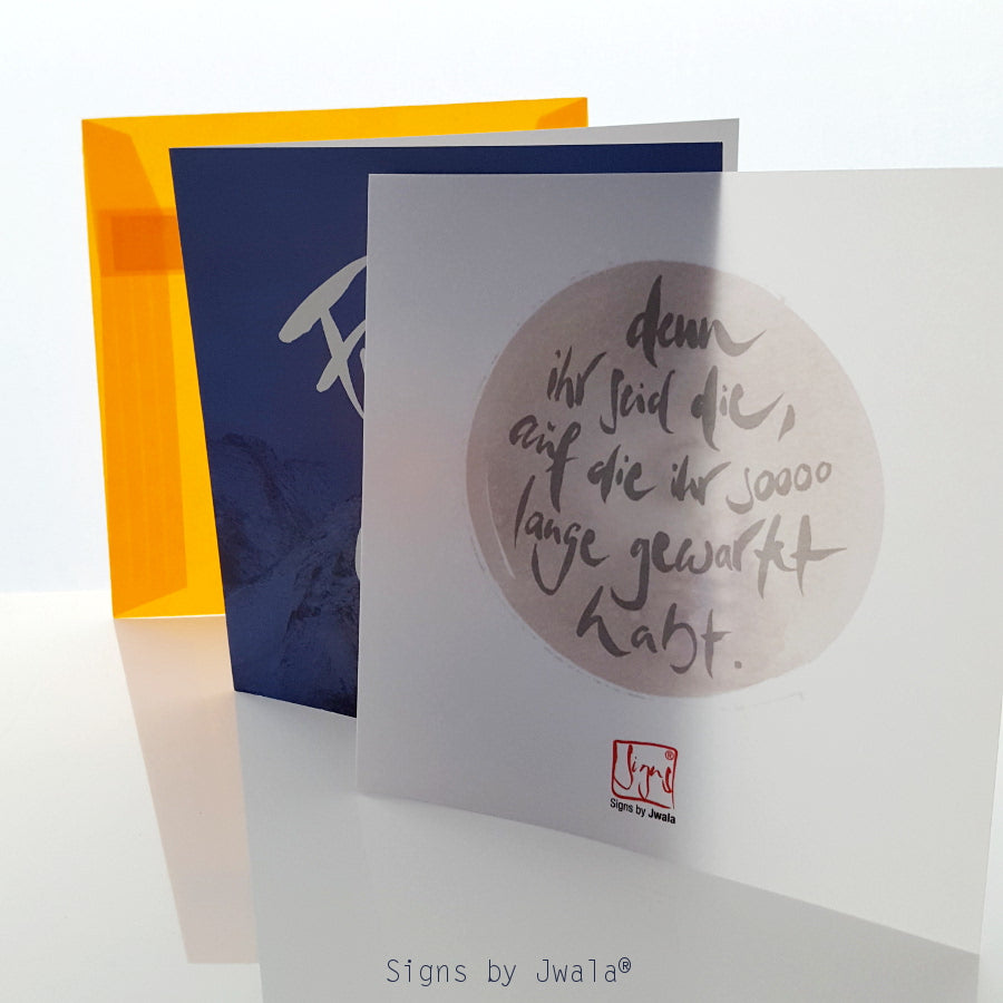 10 Klappkarten "Freuet euch" + Einlegeblatt